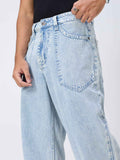 Glacier Wash Loose Fit Straight Denim