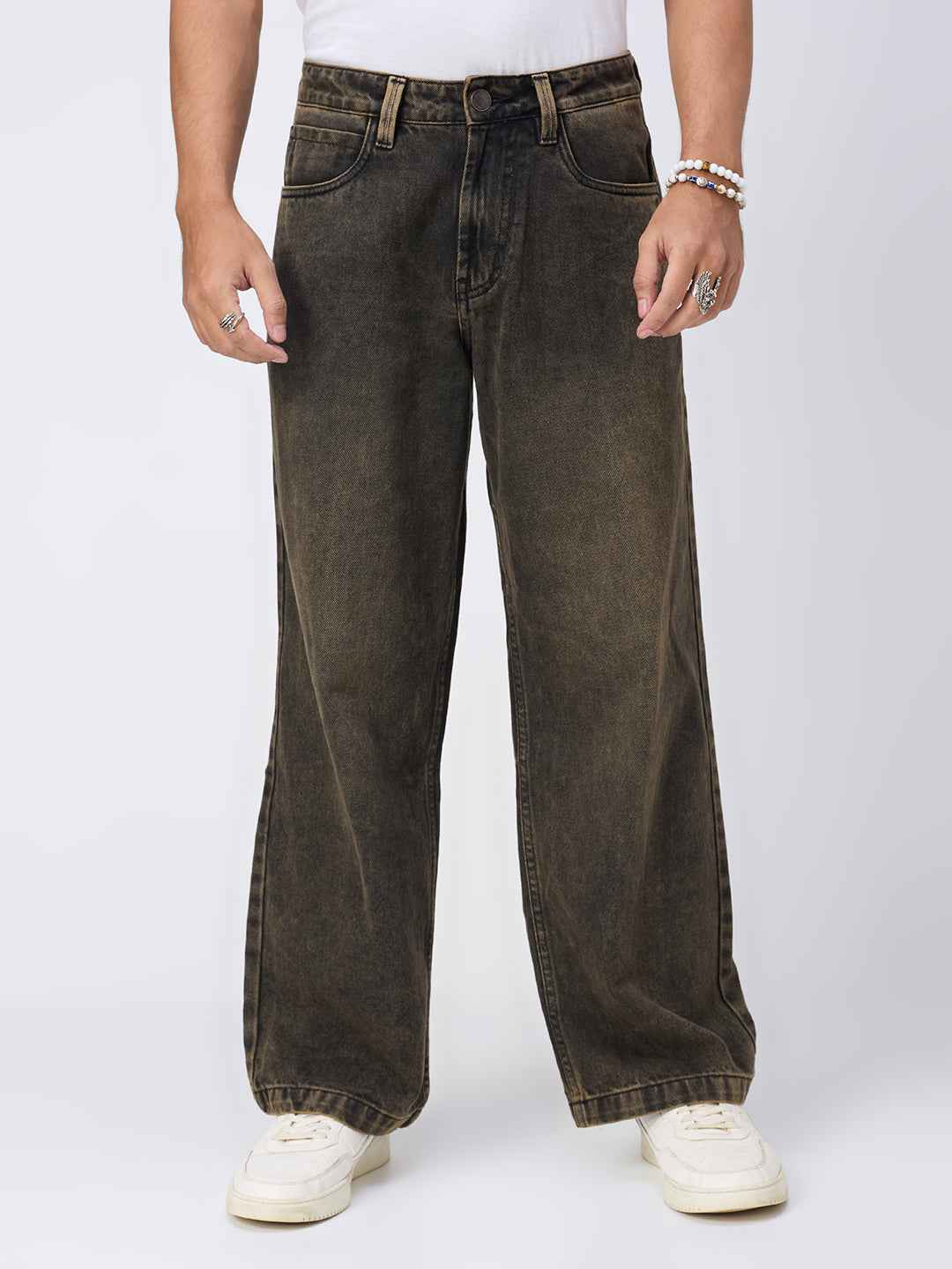 Black Tinted Classic Men's Straight Fit jeans