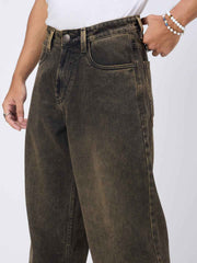 Black Tinted Classic Men's Straight Fit jeans