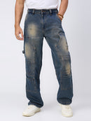 Vintage Patch Pocket Mens Straight Fit Jeans
