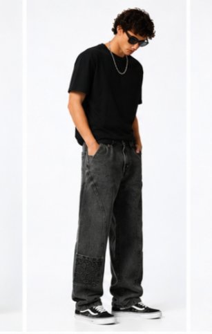 Graphite Drift Mens Straight Fit Jeans