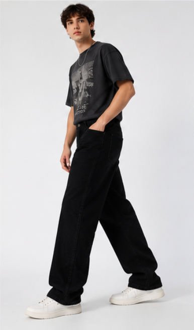 Black Magic Men's Straight Fit Jeans