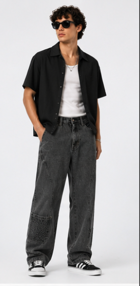 Graphite Drift Mens Straight Fit Jeans