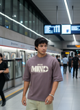 Mauve Mind Chill Men's Oversized T-shirt