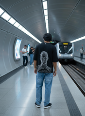 Black Skull Men's Oversized T-shirt