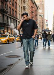 Mechanic Aged Men's Baggy Fit Jeans