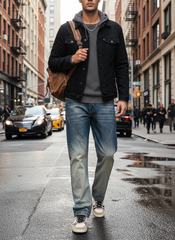 Ombre Fade Wash Men's Straight Fit Jeans