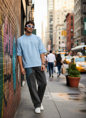 Dual Panel Mix Match Men's Straight Fit Jeans