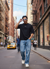 Black Skull Men's Oversized T-shirt