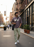 Mauve Mind Chill Men's Oversized T-shirt
