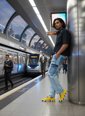 Icey Blue Men's Baggy Fit