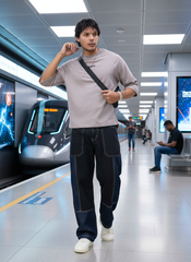 Unbothered Boxy Raglan Oversized Men's T-Shirt