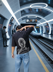 Black Skull Men's Oversized T-shirt