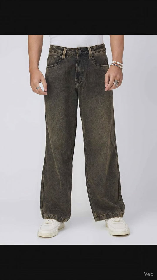 Black Tinted Classic Men's Straight Fit jeans