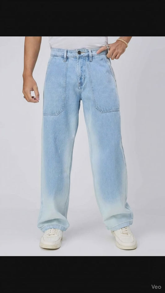 Thunder Blue Wash Men's Straight Fit Jeans