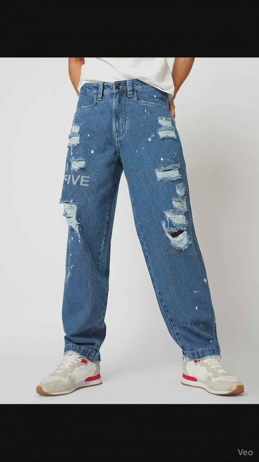 B5ive Distressed Men's Baggy Fit
